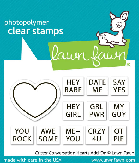 Critter Conversation Hearts Add-On - Stamps