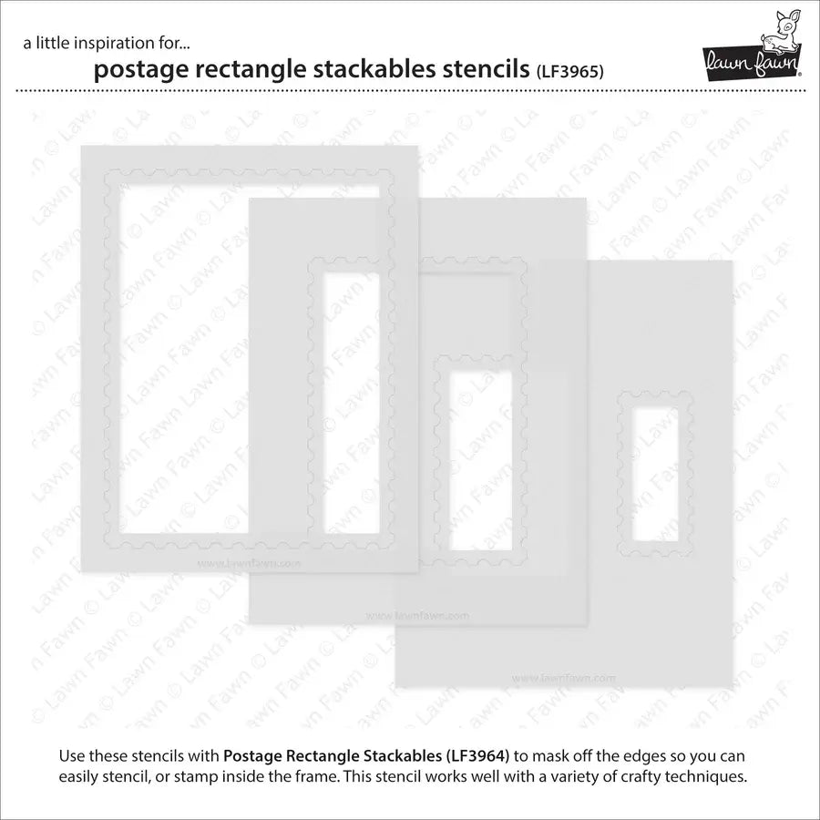 Postage Rectangle Stackable - Stencils