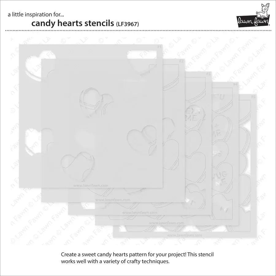 Candy Hearts - Stencils