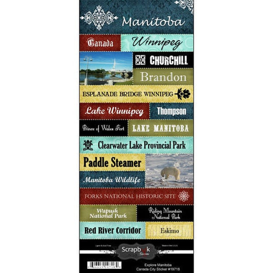 Manitoba Explore Cities - 6x12 Stickers