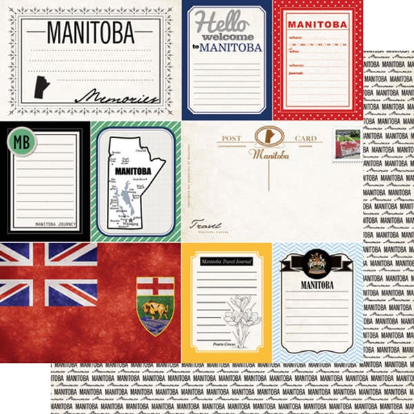 Manitoba Vintage Journal - 12x12 Pattern Paper