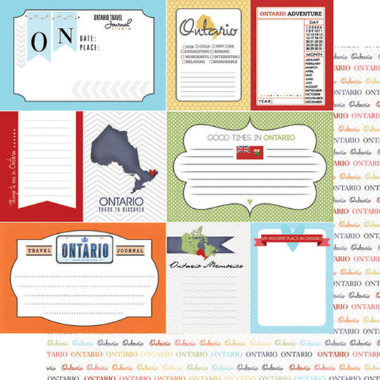 Ontario Travel Journal - 12x12 Pattern Paper
