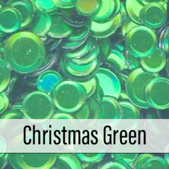 Christmas Green - Sequins
