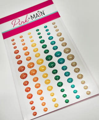 Floral Pumpkin - Glitter Enamel Dots