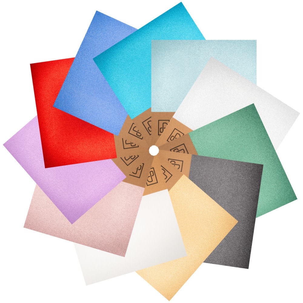 12x12 Whole Spectrum - Glitter Cardstock (11 sheets)
