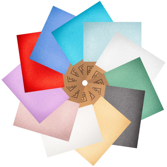12x12 Whole Spectrum - Glitter Cardstock (11 sheets)