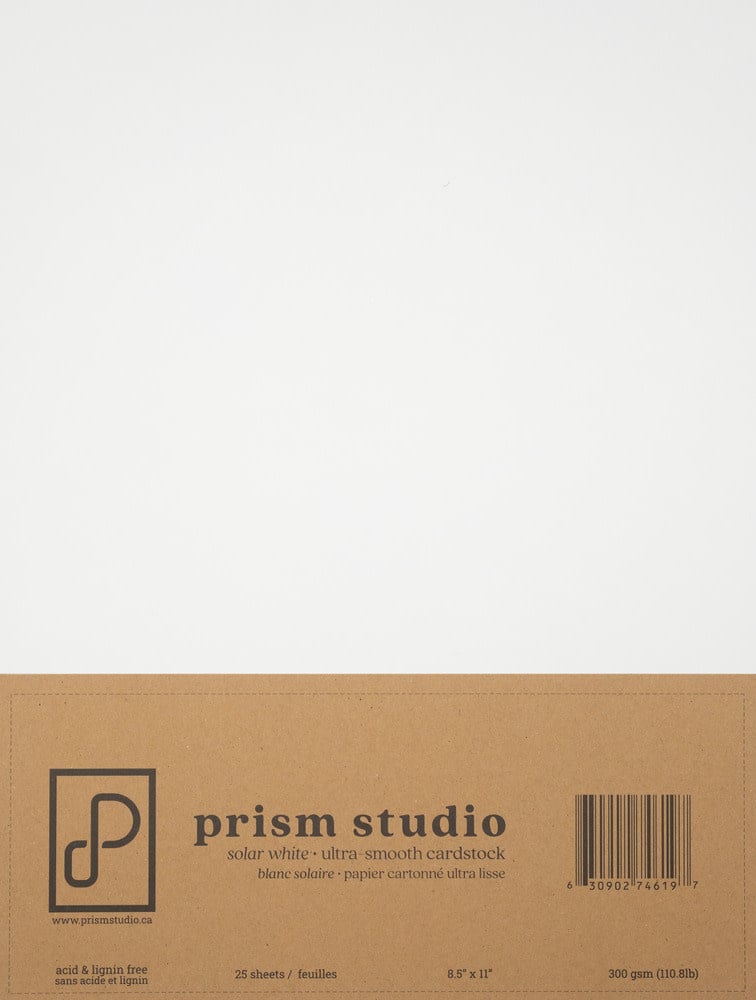 8.5x11 Ultra-Smooth Cardstock 110lb - Solar White - 25 sheets
