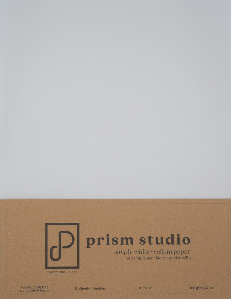 8.5x11 Vellum Paper - Simply White - 10 sheets