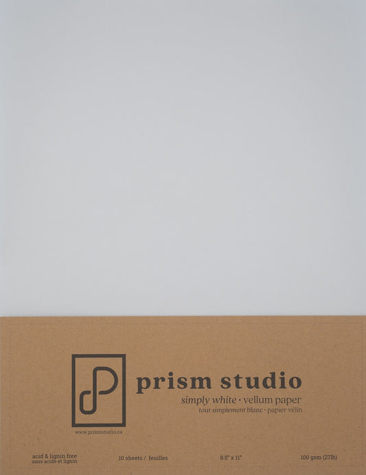 8.5x11 Vellum Paper - Simply White - 10 sheets