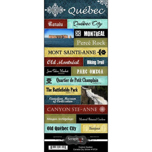 Quebec Explore Cities - 6x12 Stickers