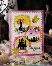 Postage Collage Haunted House Silhouette - Stamp