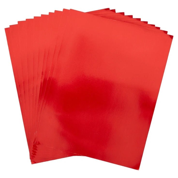Card Shoppe Essentials - Mirror Cardstock Red