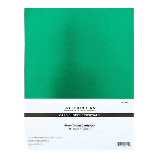 8.5x11 Card Shoppe Essentials - Mirror Cardstock Green