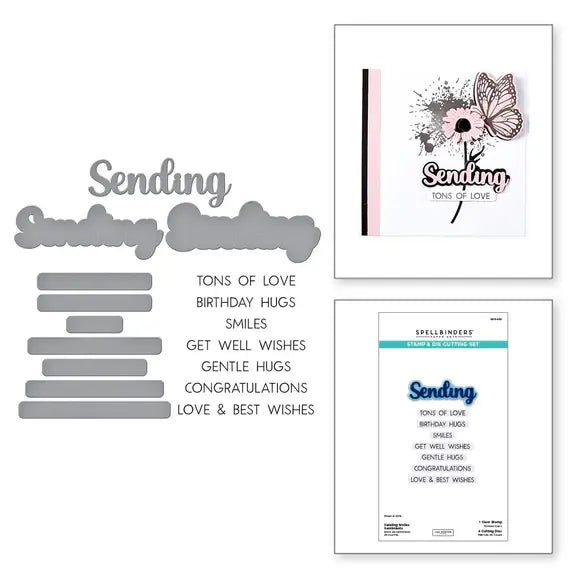 Sending Smiles Sentiments - Stamp and Dies