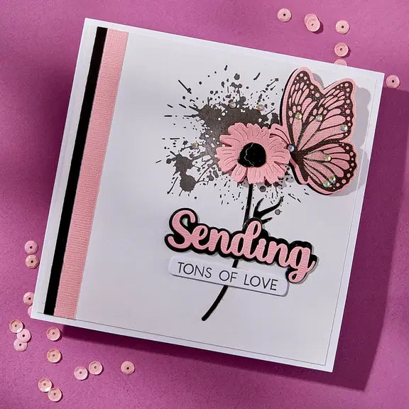 Sending Smiles Sentiments - Stamp and Dies