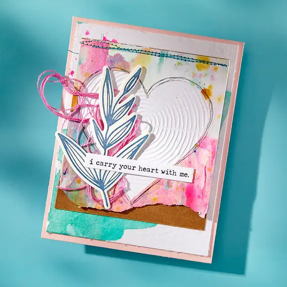 Embossing Folder - Lined Circles by Dina Wakley