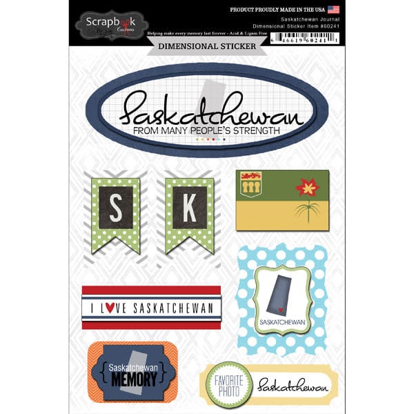Saskatchewan - 3D Stickers