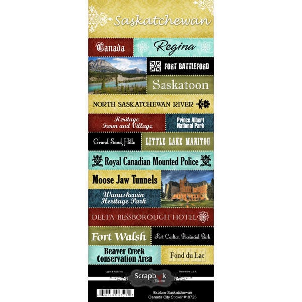 Saskatchewan Cities - 6x12 Stickers