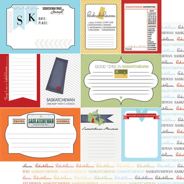 Saskatchewan Travel Journal - 12x12 Pattern Paper