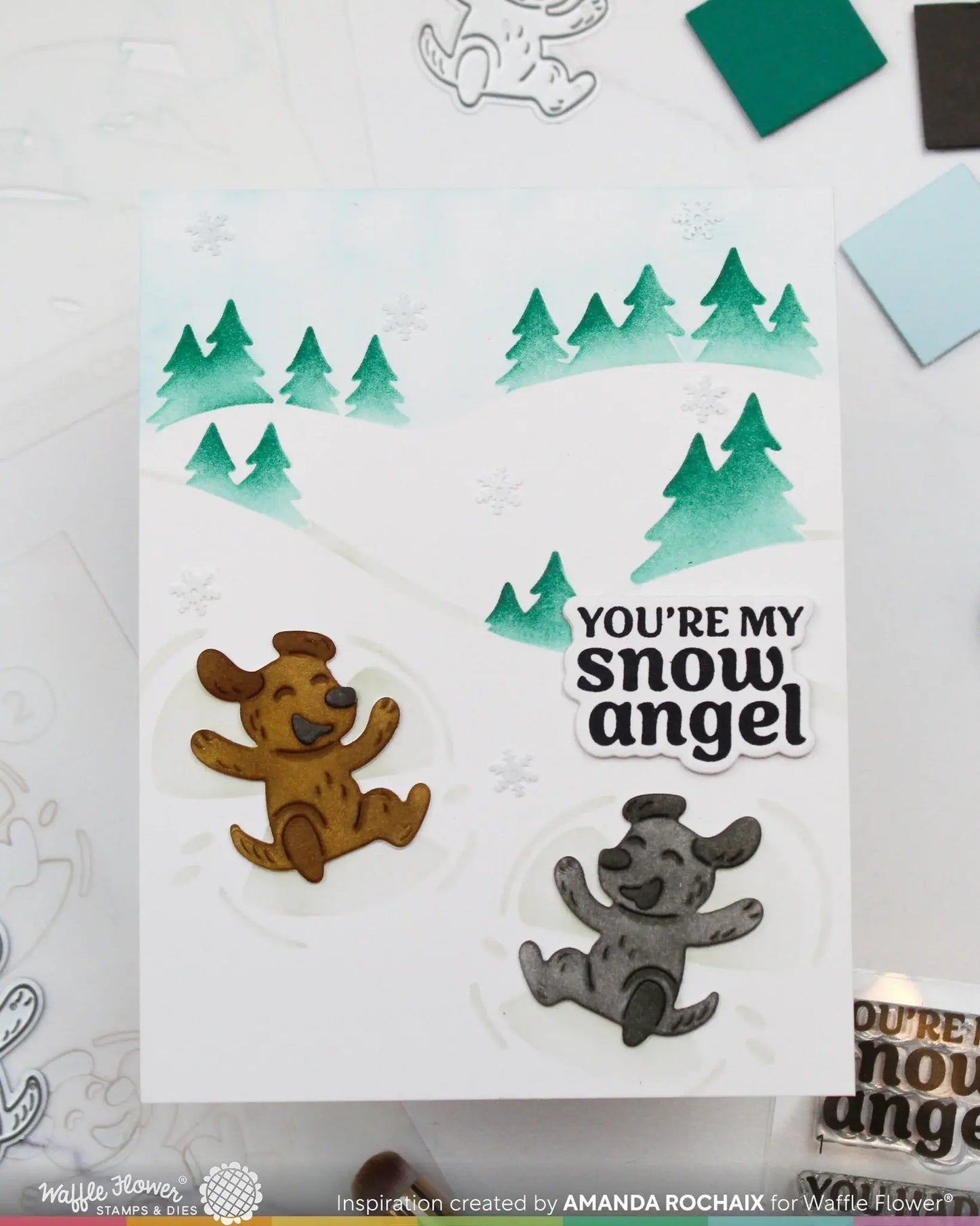 Snowy Hills - Stencil