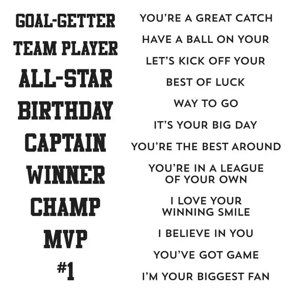 All Star Sentiments - Stamps