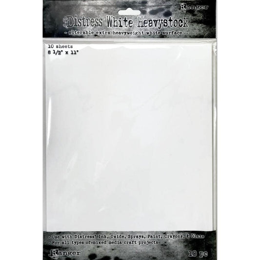 Distress - White Heavystock - 8.5"x11"