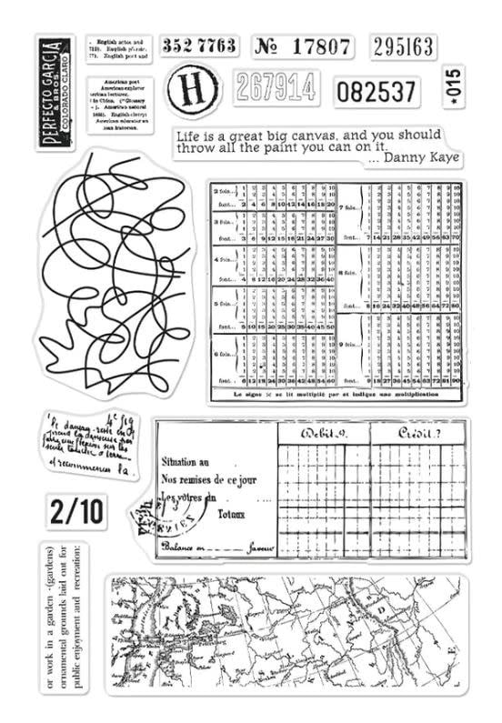 Vintage Map and Ledger - Stamps