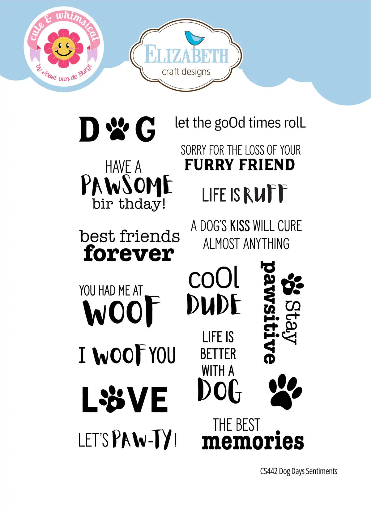 Dog Days - Sentiments Stamps