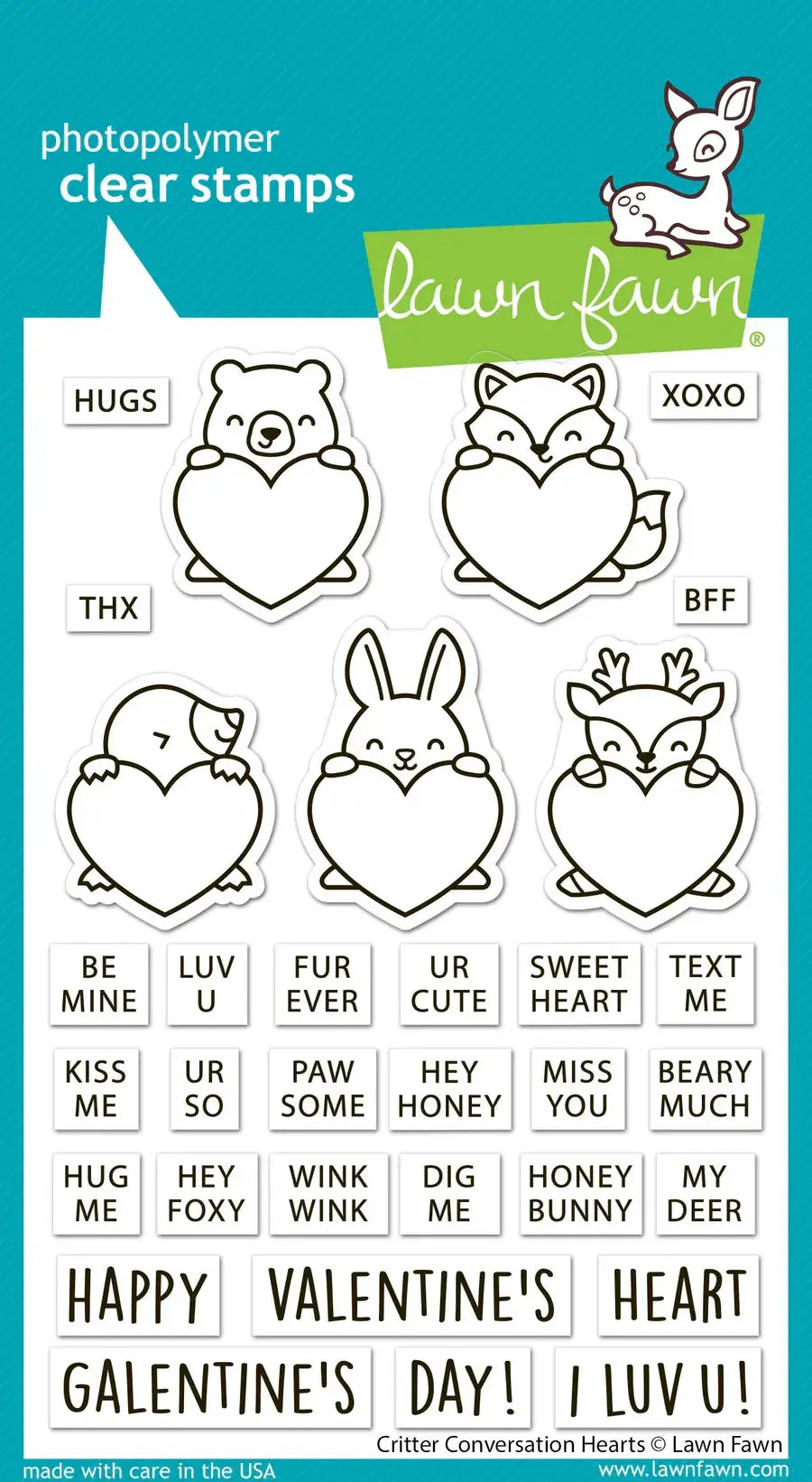 Critter Conversation Hearts - Stamps