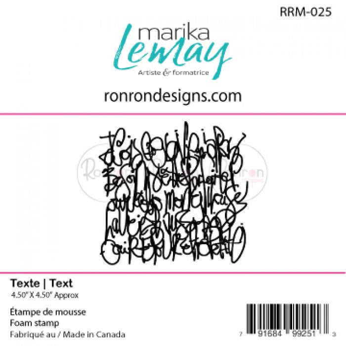 Text - Foam Stamp by Marika Lemay