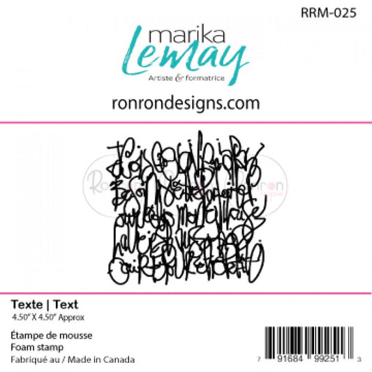 Text - Foam Stamp by Marika Lemay