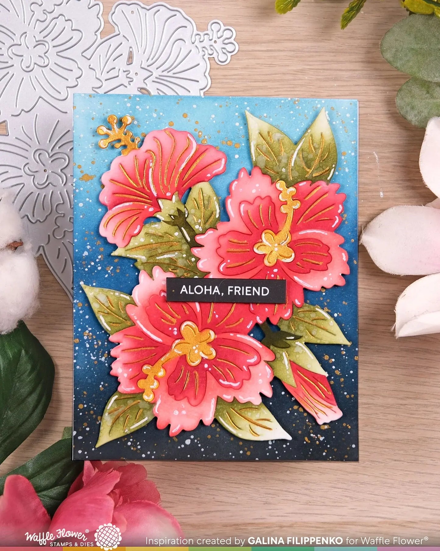 Hibiscus Cluster - Stencils