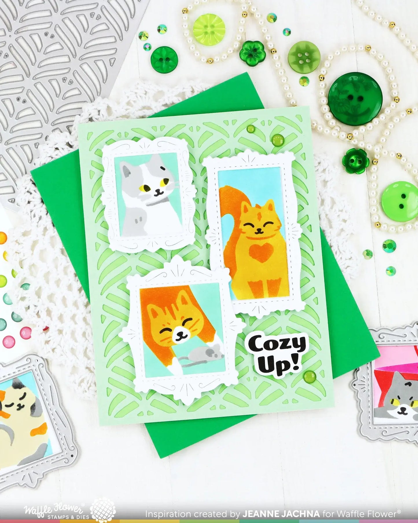 Postage Collage Meow - Stencils