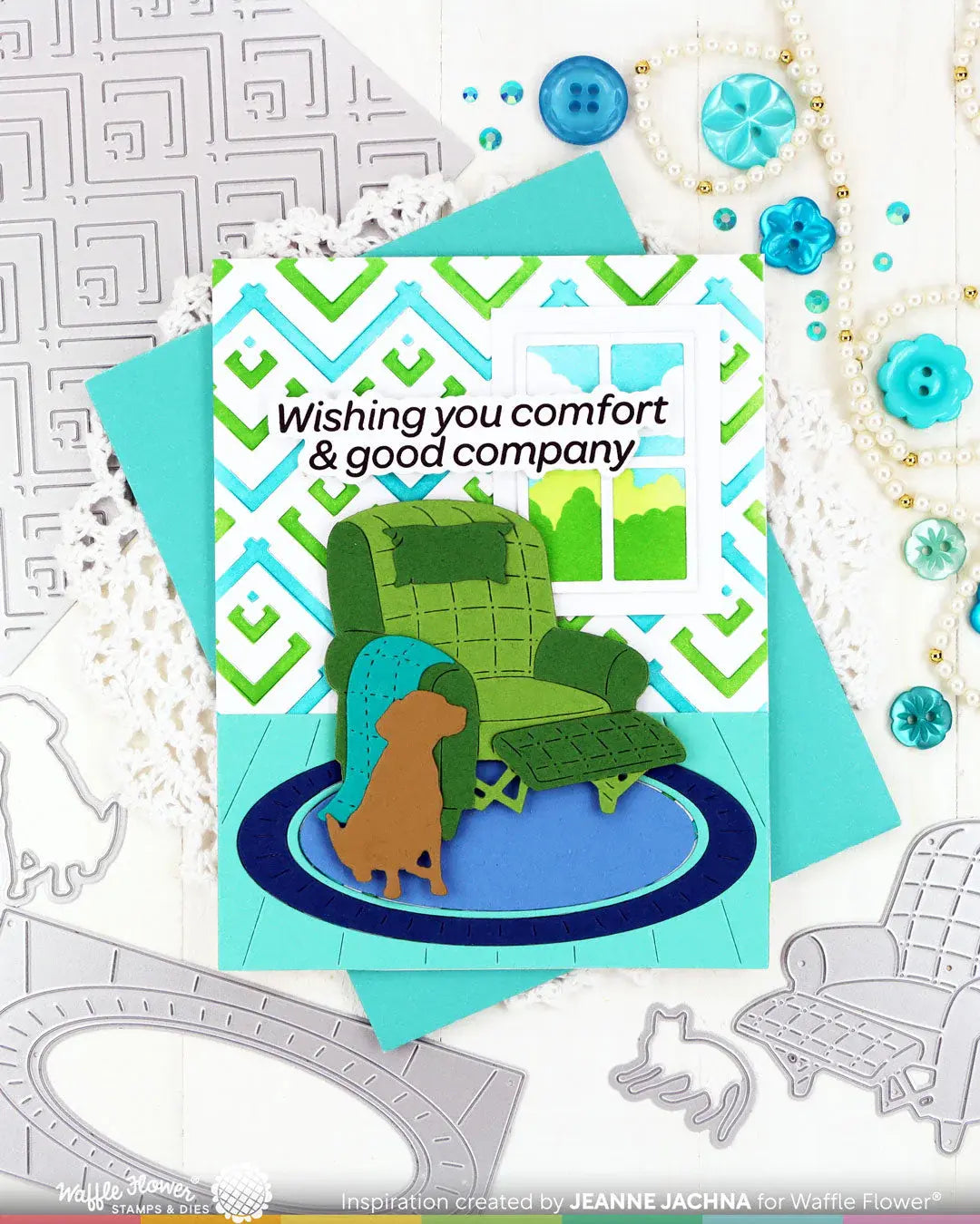 Happy Cheverons - Stencil