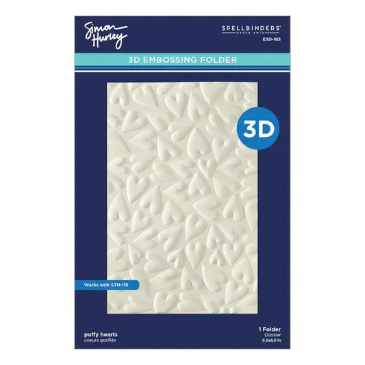 Puffy Hearts - 3D Embossing Folder