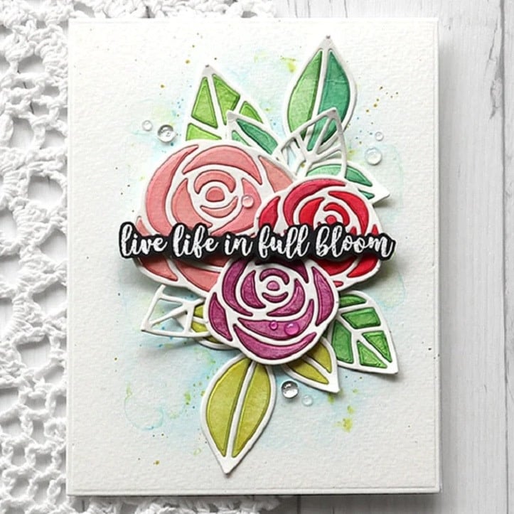 Ella's Garden Layering Scribble Roses Metal - Dies